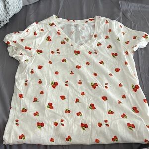 Soft old navy strawberry patterned top
